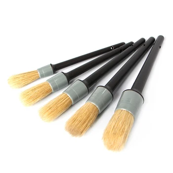 

5PCS Bristle Car Detailing Brush Set Perfect For Car Motorcycle Cleaner Brush Set Air Conditioner Plastic Cleaning Dust brushes