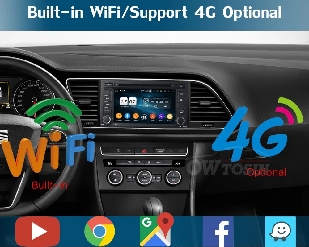 " ips 8 ядерный 4 Гб+ 64 ГБ Android 9,0 автомобильный dvd-плеер для Seat Leon 2013 gps Радио DSP Parrot BT CarPlay