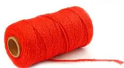 2 мм крашеная хлопковая веревка, многоцветная хлопковая нить, маленький рулон красивая упаковка, хлопок - Цвет: Красный