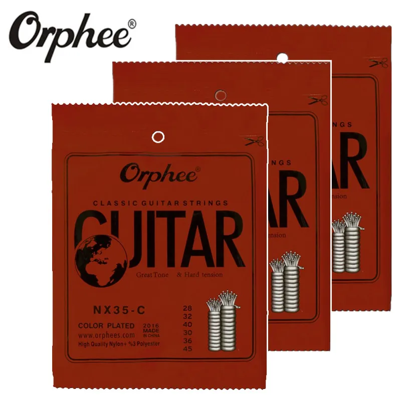 Orphee NX35 C 028 045 Классические гитарные струны из нейлона с серебряной оболочкой