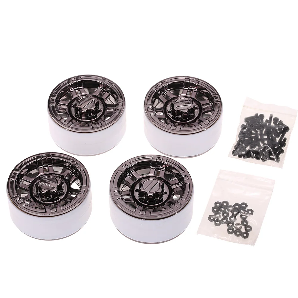 

4Pcs AX-616GL 1.9 Inch Plating Beadlock Wheel Rim Hub for RC Car 1/10 Rock Crawler D90 SCX10 AXIAL RC4WD TF2 RC Car Parts