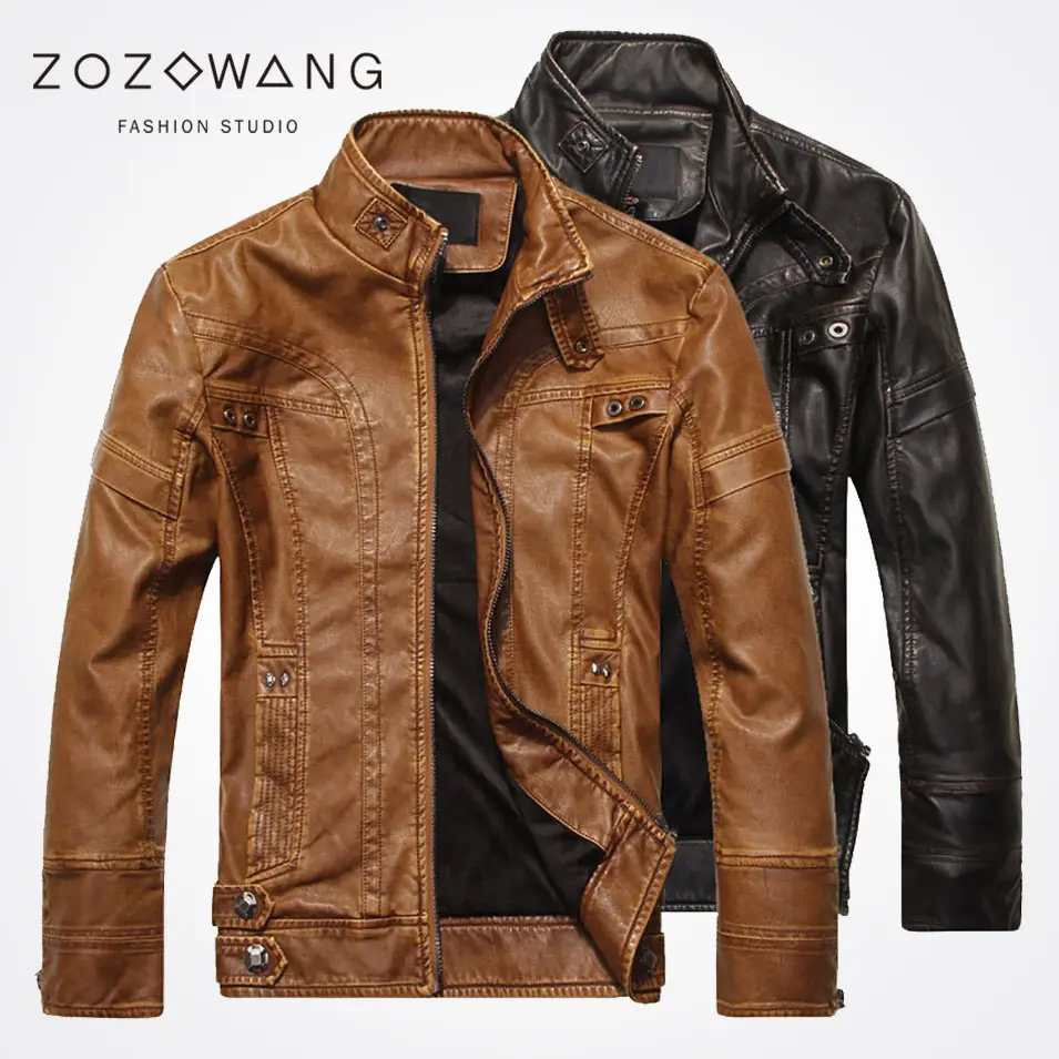 New arrive brand motorcycle leather jackets men ,men's leather jacket, jaqueta de couro masculina mens leather jackets,men coats