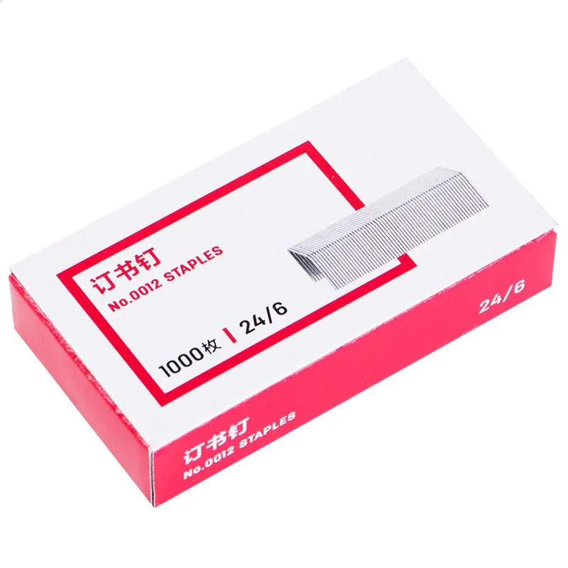 

1Pack X 1000Pcs 0012 Metal Staples 12*6mm Standard Staples 24/6 Silver Office Binding Supplies Staples