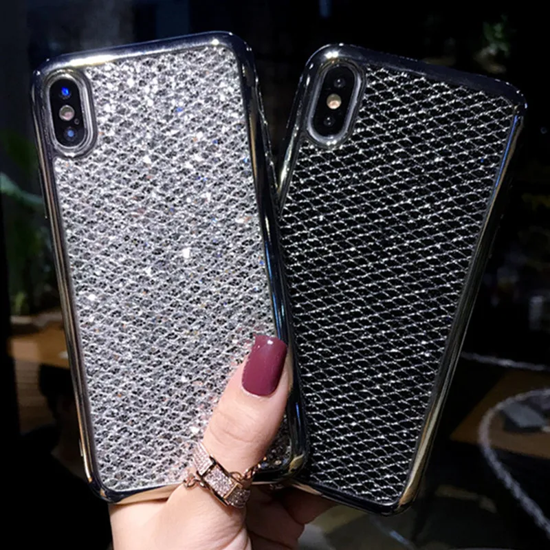 Блестящий чехол для мобильного телефона iPhone XS XR MAX 8X7 6 6S Plus 5 5S SE 1 8 дюйма |