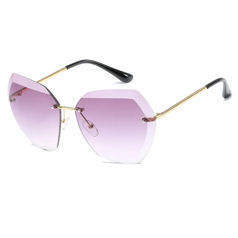 Классические очки без оправы Для женщин модные брендовые дизайнерские солнцезащитные очки Gafas оттенки леди Винтаж очки Óculos de sol UV400