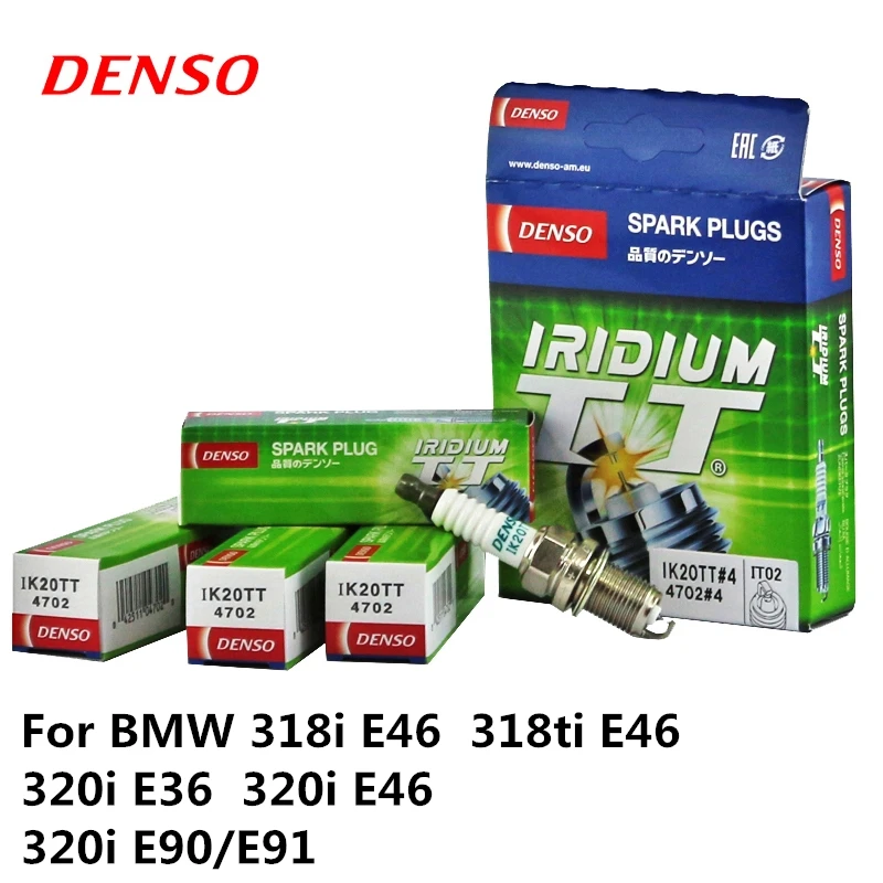 Автомобильная свеча зажигания DENSO для BMW 318i E46 318ti 320i E36 E90/E91 Иридий-Платина IK20TT |
