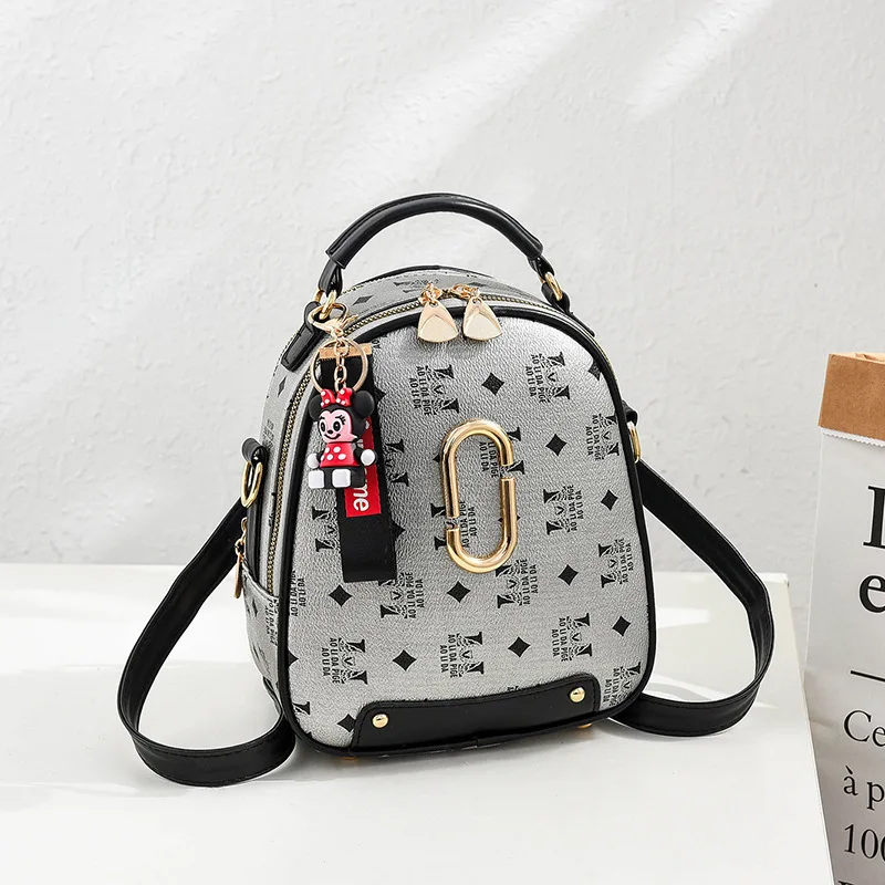 

New Printing Pu Leather Backpack Shoulder Bag Women Small Multifunction Design shoulder Bags Mini Travel School Bag For Bag Girl