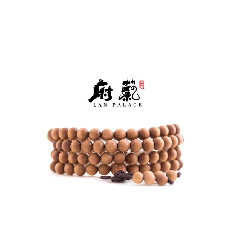 

India Mysore Laoshan sandalwood Vintage 6MM 108 mascot prayer wood beads buddha bracelet Jewellery accessories free shipping