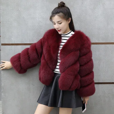 

Women Slim Fox Fur Short Coat