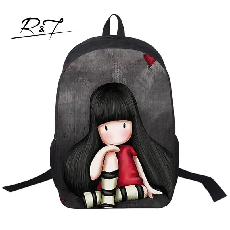 2016 New Cute Beautiful Girls Backpack 16 Inch 3D Printing Characters Backpack For Kids School Bags For Children Boys and Girls