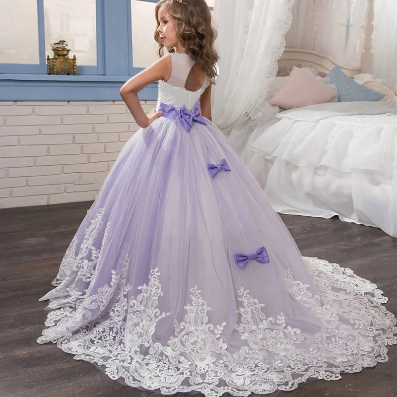 

Ball gown for girls children's party dress christmas clothing flower party girl dress lace girl clothes kids wedding costume