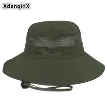 XdanqinX, унисекс, сетчатые, дышащие, Панамы, летние, с большими полями, устойчивые к ультрафиолетовому излучению, пляжная шляпа для мужчин и женщин, ветровая веревка, фиксированная, пара шляп