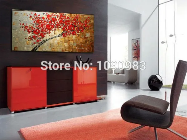 

Cherry Blossom Artwork Wall Painting Landscape Oil Painting On Canvas Palette Knife Modern Painting Home Decor Wall Pictures