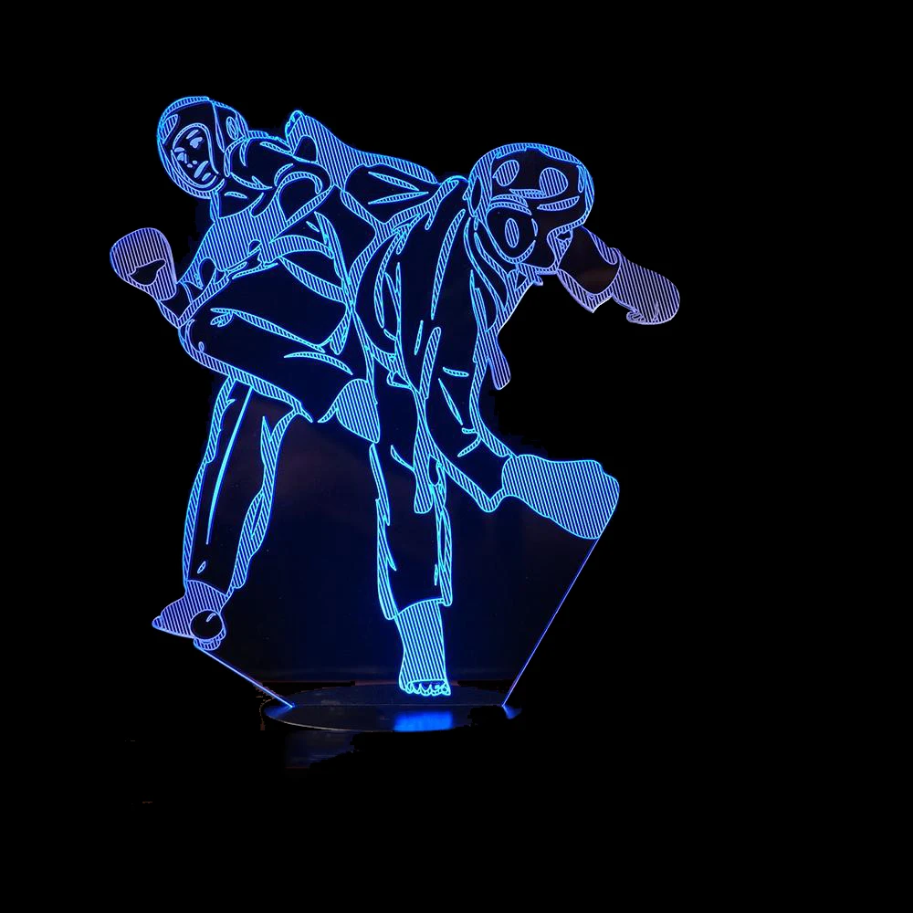 7 Color Change Touch Button 3D Martial Arts Shape Night Light LED Desk Lamp USB Taekwondo Lighting Fixture Xmas Decor Kids Gifts 7 Color Change Touch Button 3D Martial Arts Shape Night Light LED Desk Lamp USB Taekwondo Lighting Fixture Xmas Decor Kids Gifts