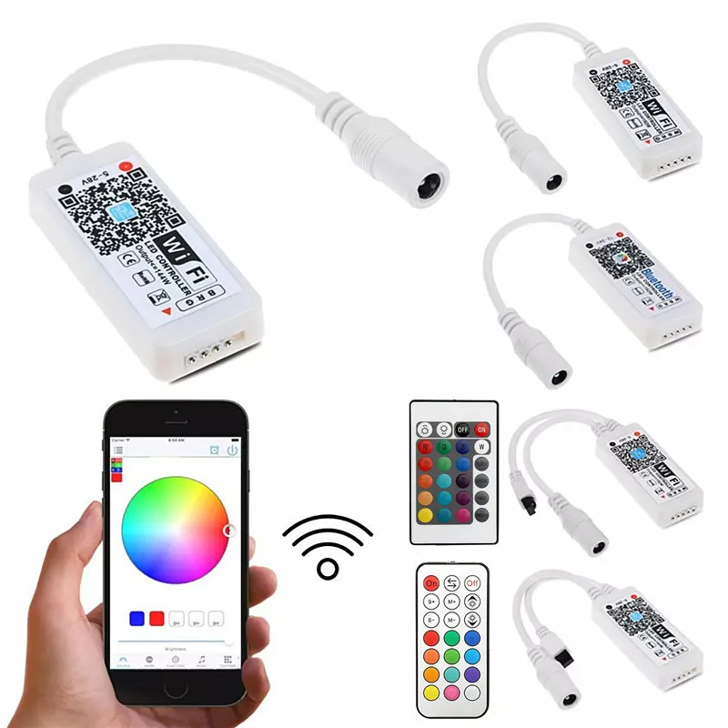 Умный мини контроллер RGB RGBW 5/12/24 В постоянного тока Wi Fi музыка LED 21 ключ RF ИК пульт