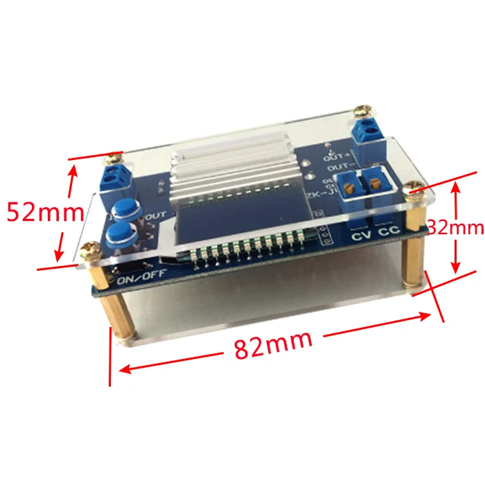 Преобразователь постоянного тока 12А 160 Вт CC CV понижающий модуль питания 5,3-32 В до 1,2-32 В отображение напряжения тока