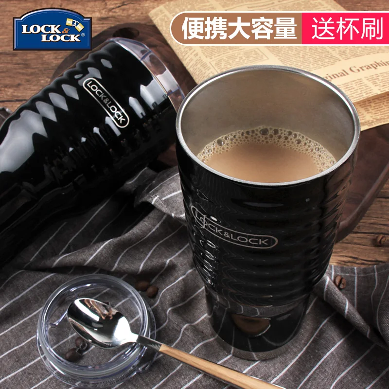 

Personality Warm Large Capacity Men's Coffee Cup Simple Portable Car Cold Cup Thermos Bottle Stainless Steel