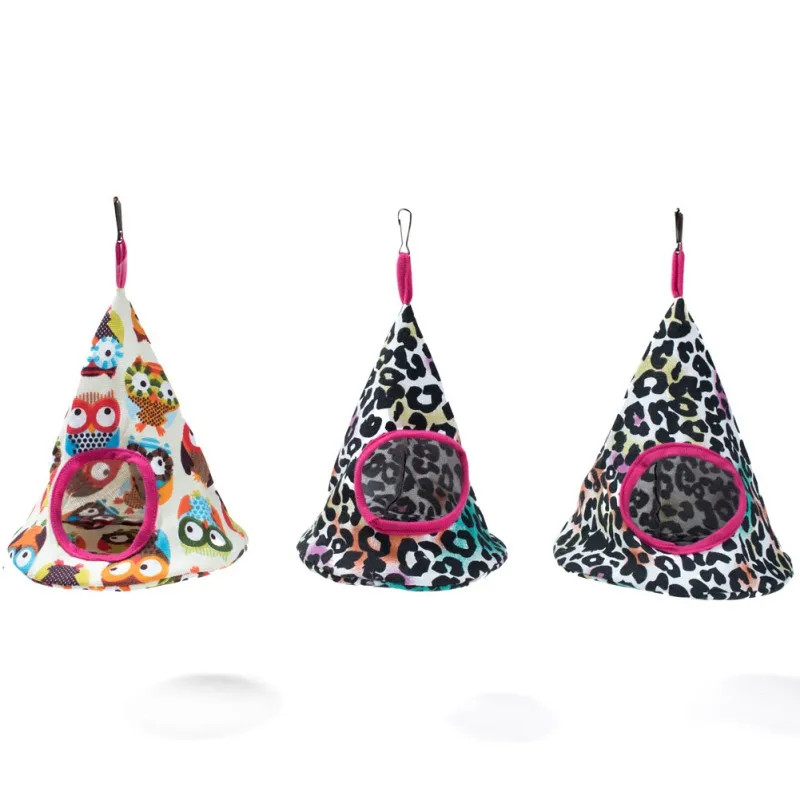 Pet Mini House Small Animals Hanging Cone Shape Basket with Hole For Rabbit Hamster Pet Hammock Swing Nest For Birds
