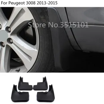 

car cover plastic fender soft mudguard protect flap splash mud guard frame 4pcs For Peugeot 3008 2013 2014 2015