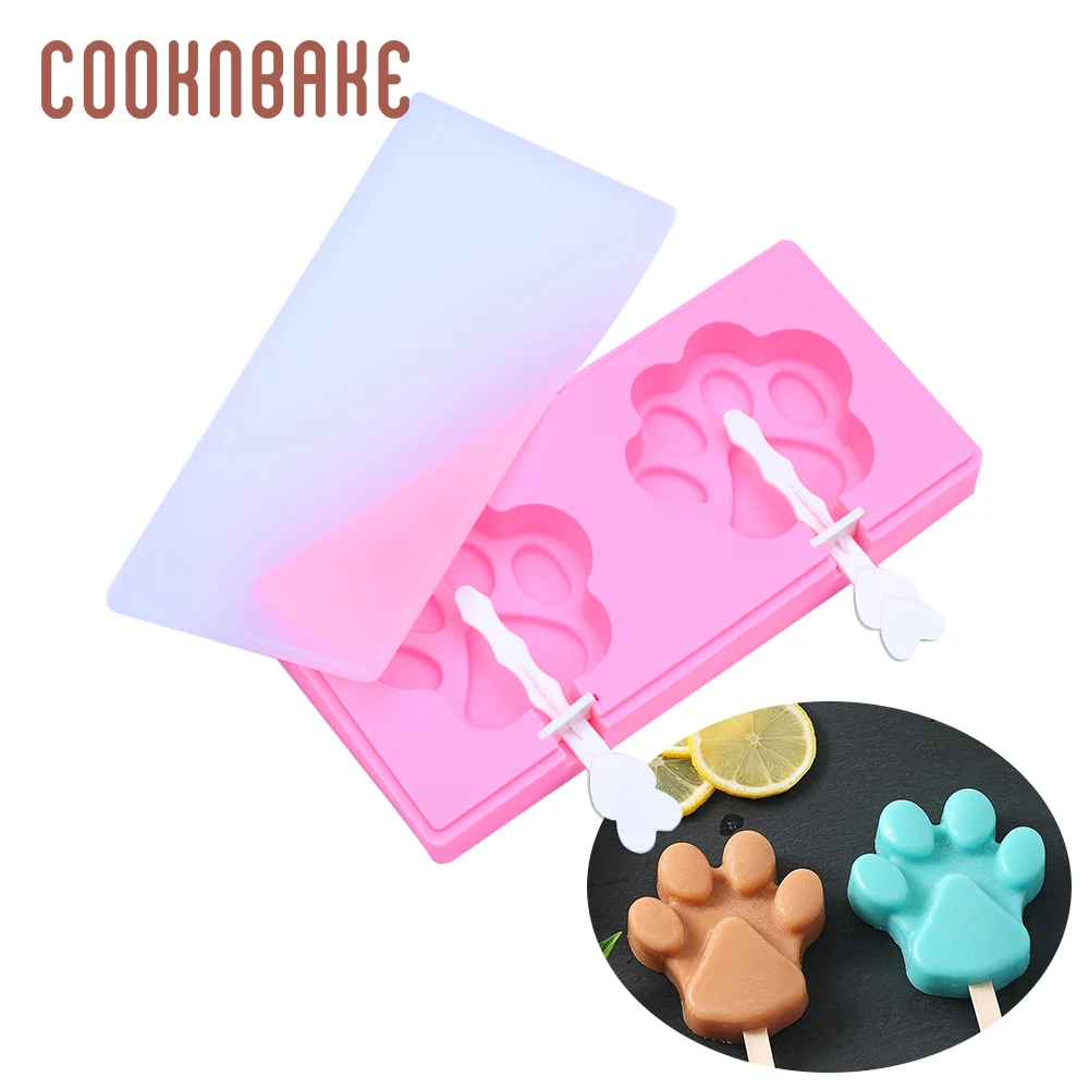 COOKNBAKE силиконовая форма для мороженого 2 отверстия кошачья лапа замороженный