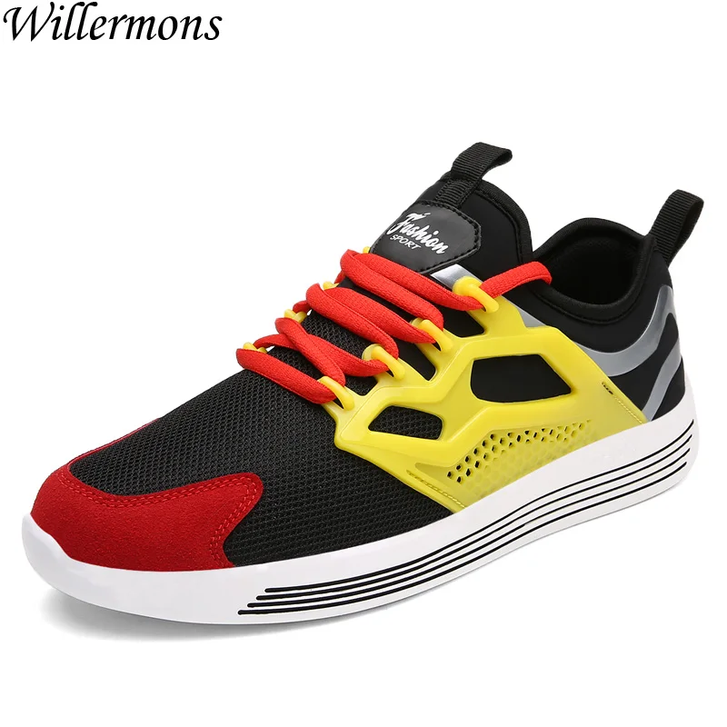 

2017 New Listing Men Summer Breathable Mesh Lace-up Athletic Sports Running Shoes Men Outdoor Walking Sneakers Jogging