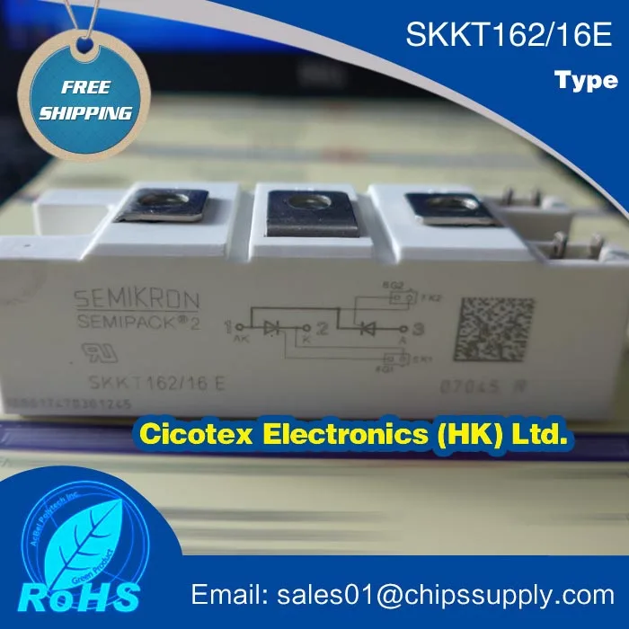 

SKKT162/16E THYRISTOR DIODE MODULES MODULE IGBT SKKT16216E SKKT 162/16 E