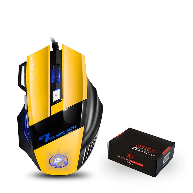  Professional Wired Gaming Mouse 7 Button LED Optical USB Computer mice for dota pubg mause for lapt