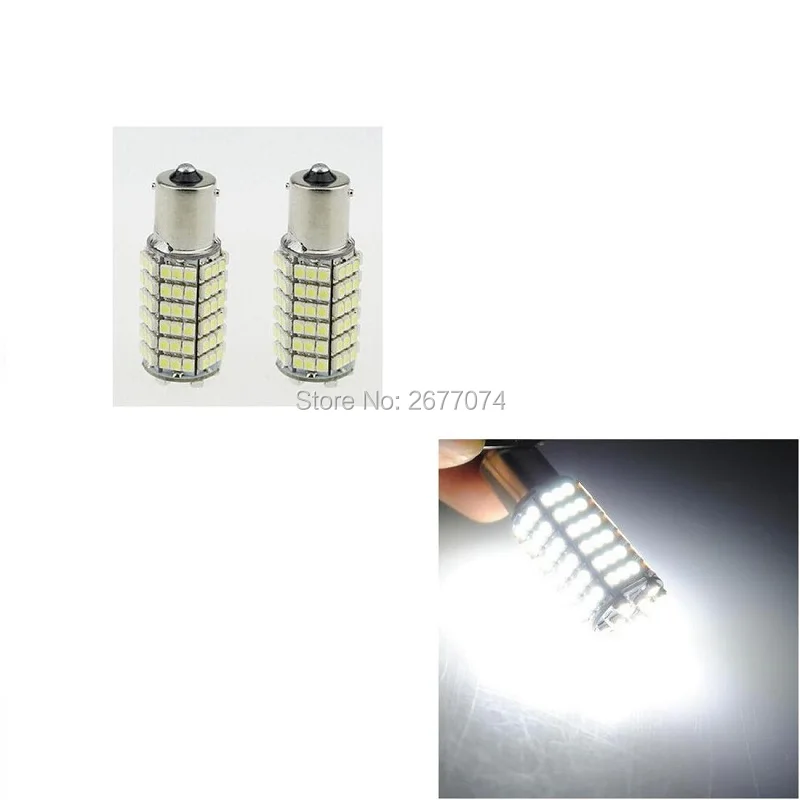 20 Вт DC12 Белый 1157 1156 BA15S BAU15S PY21W 120SMD 3528 Светодиодная лампа дальнего света Поворотная лампа 2 шт. JTCL010-ly