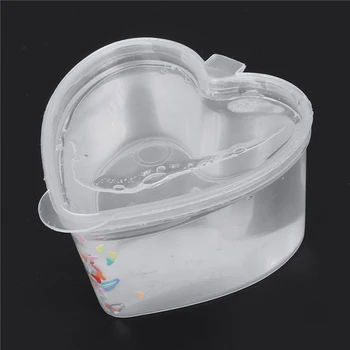 

HOT SALE Fluffy Slime Transparent Creative Crystal Slime with Heart Multicolor Accessory DIY Toys Gift for Children Dessert