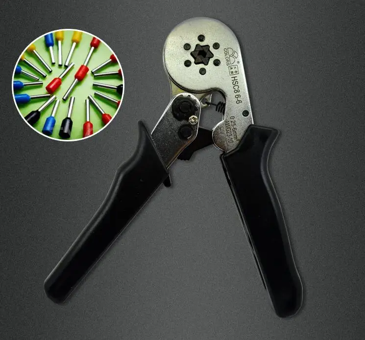 

HSC8 6-6 MINI-TYPE SELF-ADJUSTABLE CRIMPING PLIER 0.25-6mm2 terminals crimping tools multi tool