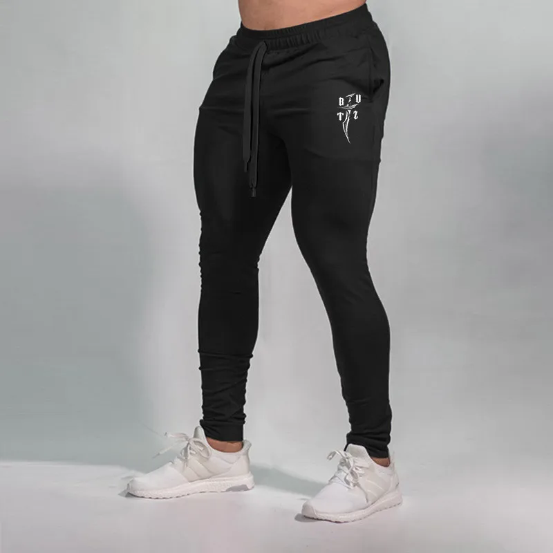 Printed cotton casual men s trousers muscle fitness men s fashion sports pants jogger men s 4