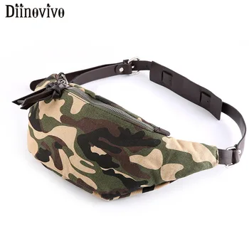 

DIINOVIVO Camouflage Bag Waist Bags Women 2020 Canvas Fanny Pack For Women Waist Packs Belt Bag Female Casual Bum Bag WHDV1109