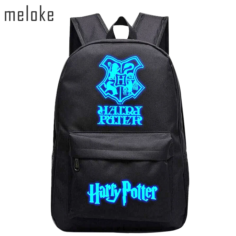 

Meloke 2019 Harry Potter nylon Backpacks Luminous Student School Bag Boy Travel Bags Children Girl Backpacks 13 styles