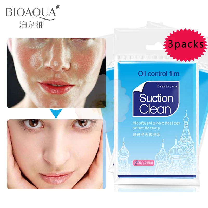 3packs/lot Facial Absorbent Paper Oil Absorbing Sheets Deep Cleanser