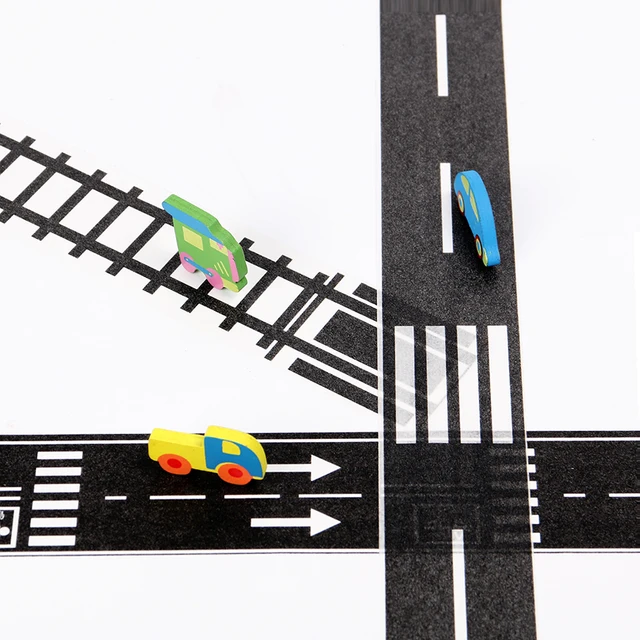 Traffic Railway Train Road Design Paper Washi Tape - Temu