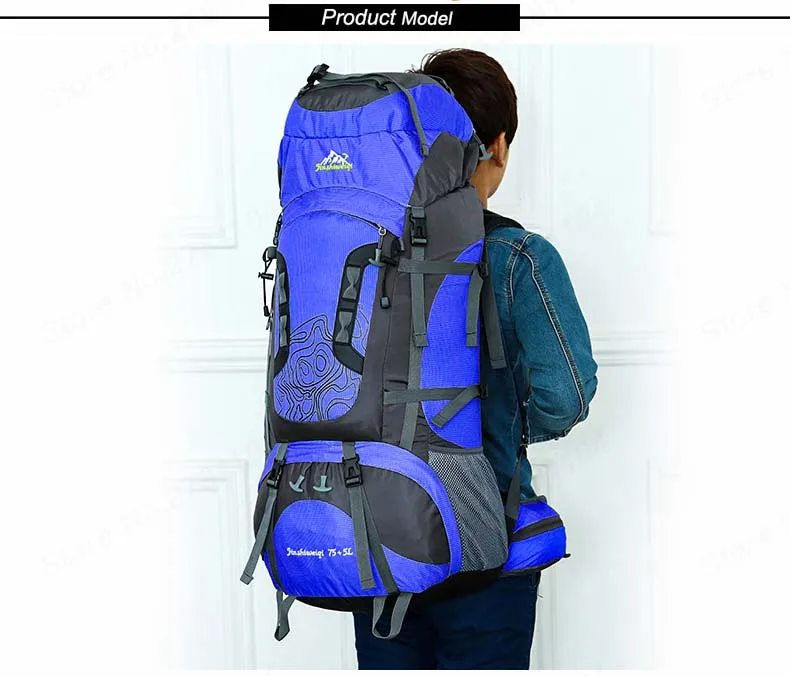 Наружные сумки 80L, внешняя металлическая рама, водонепроницаемая сумка для альпинизма, походный рюкзак, мужской женский черный рюкзак, унисекс, спортивные сумки