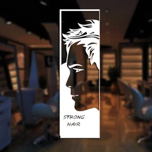 Man Barber Shop Sticker Name Shavers Chop Bread Decal Haircut Posters Vinyl Wall Art Decals Decor Windows Decoration Mural