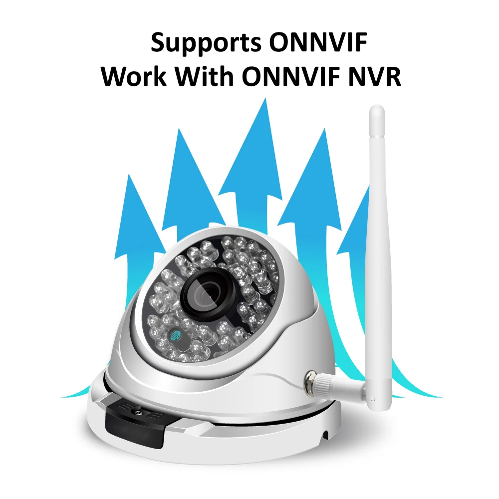 Беспроводная наружная камера WIFI 2MP 1080P HD домашняя камера наблюдения, водонепроницаемая купольная камера видеонаблюдения с поддержкой tf-карты ONVIF