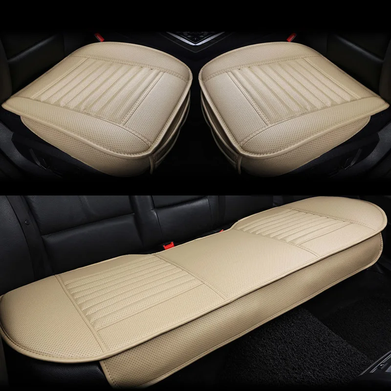 Pu leather Car seat covers, side full cover car styling seat cushion pad mat protector for BMW X1 X3 X4 X5 g30 e30 e34 e36 e38 - Название цвета: 3pcs