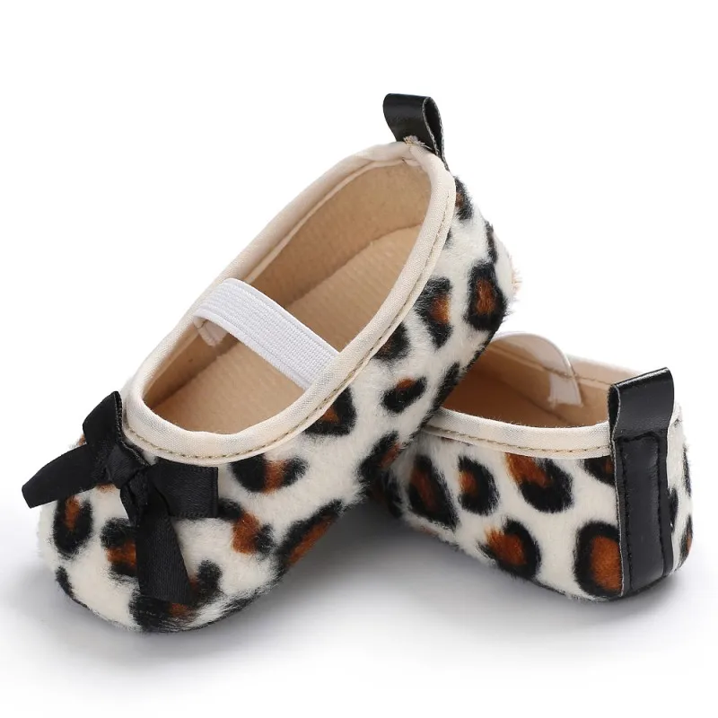 

Cute Baby Elastic Band Leopard Princess Shoes Soft Sole Non-slip Shoes Toddler Girls First Walkers New
