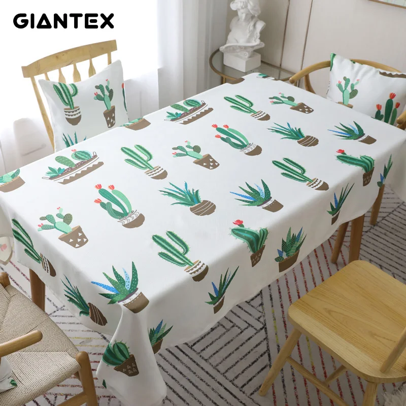 Скатерть для кухонного стола GIANTEX хлопковая прямоугольная скатерть обеденный