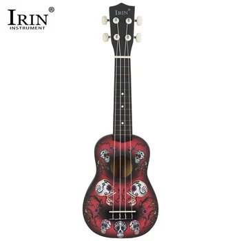 

IRIN 4 Strings 21 inch Ukulele Hawaiian Spruce Basswood Body Soprano Taro Pattern Guitar With 21inch Ukulele Guitar Bag