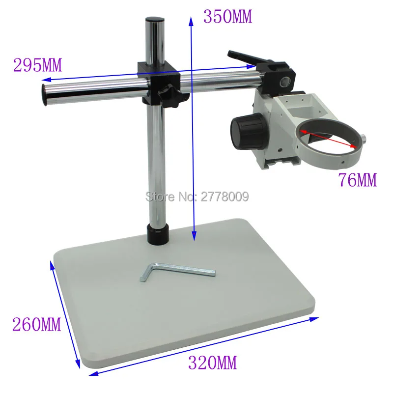 Stereo Microscope Camera Lens Holder 76MM 360 Degree Free