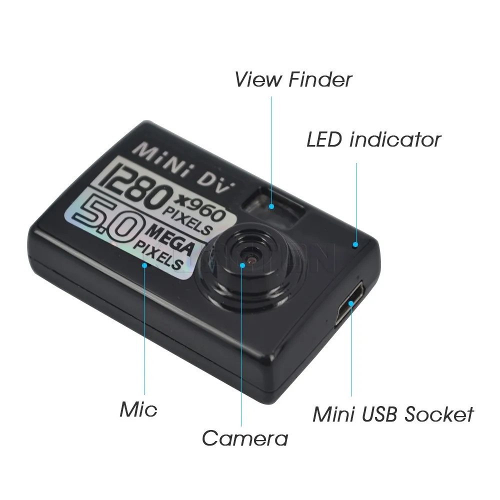 Kebidu 10 шт. маленький мини 5MP HD видеорегистратор DV DVR видео/звук цифровая камера видеокамера спортивный Рекордер веб-камера Обнаружение движения