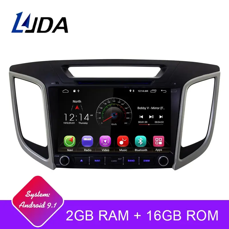 

LJDA Android 9.1 Car dvd player for HYUNDAI IX25 CRETA 2 Din Car Radio gps navigation stereo multimedia WIFI autoaudio 2G+16G