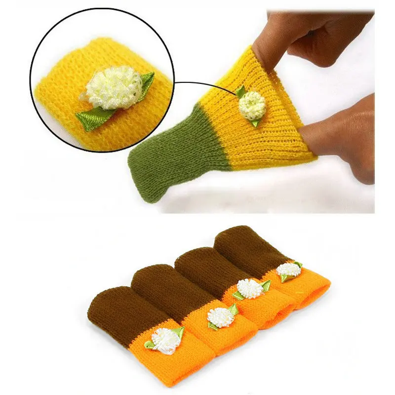 4-stks-Stoel-Been-Sokken-Thuis-Mode-Beschermen-Floor-Knit-Bloem-Been-Mouwen-Tafel-Stoel-Voet