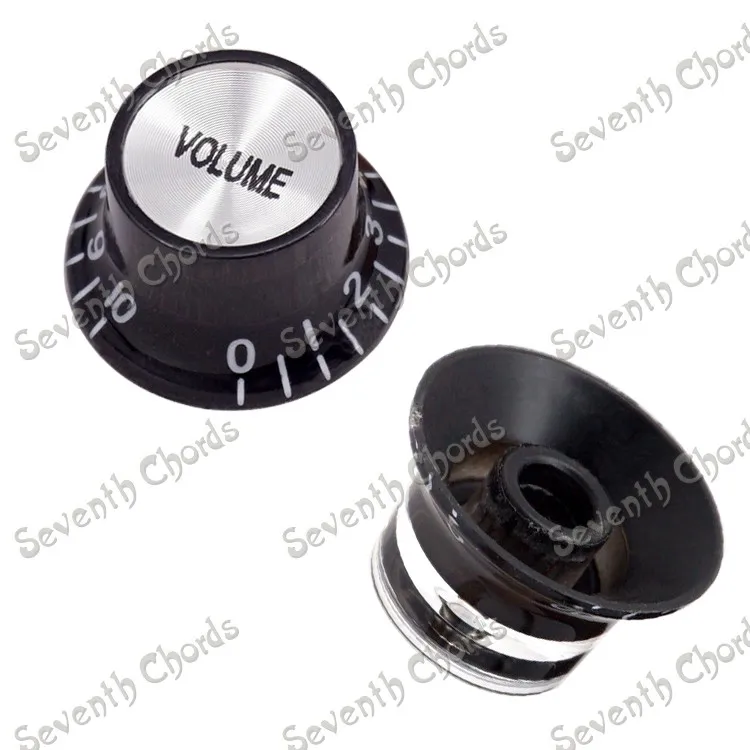 Black aluminum sheet electric guitar volume knob/timbre knob/volume