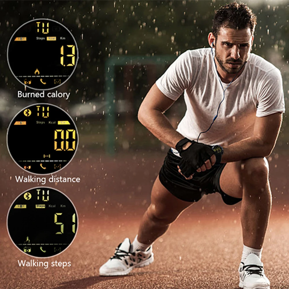 LEMFO LF19 Smart Watch Professional Sport Watches 50M Waterproof Clock Pedometer Swimming Bluetooth Sync For IOS Android Phone 