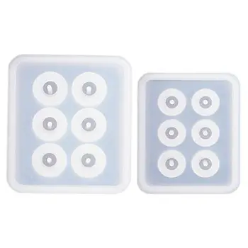 

2pcs Sphere Ball Silicone Bead Molds with Holes Round Epoxy for Jewelry,Polymer Clay Soap Making,Cabochon Gemstone Crafting ,D