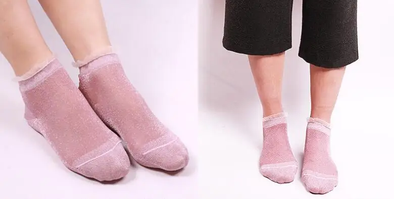 Новые летние женские мягкие дышащие прозрачные шелковые сетчатые Вязаные кружевные невидимые короткие носки-лодочки